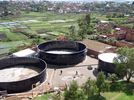 Vue d’ensemble du chantier de la station d’épuration des eaux usées de la brasserie STAR